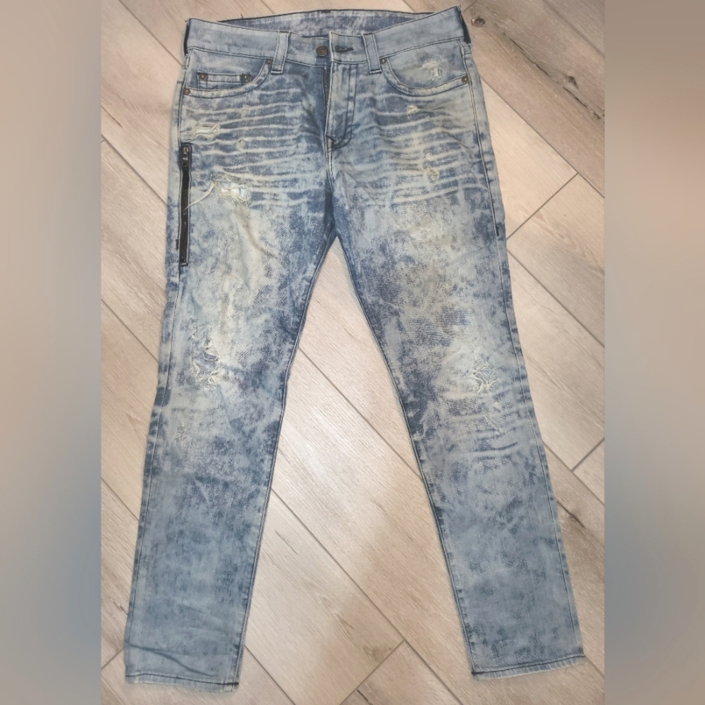 👖True Religion "Mick" Distressed Blue Jeans (32)W - Picture 2 of 16